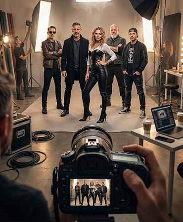 Rust & Rogue during a studio photoshoot